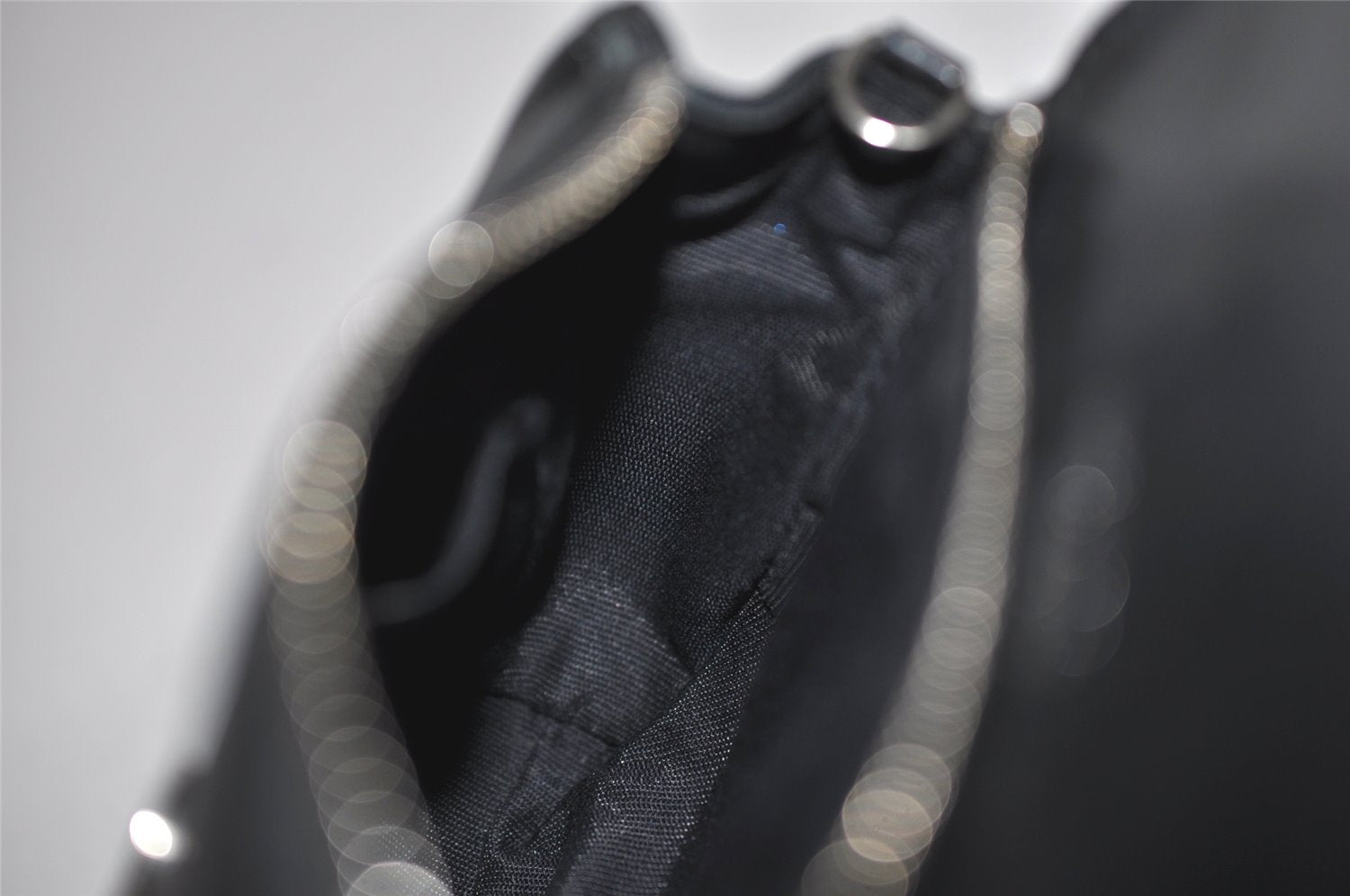 Authentic JIMMY CHOO Stella Star Studs Leather Shoulder Pouch Purse Black 5038K