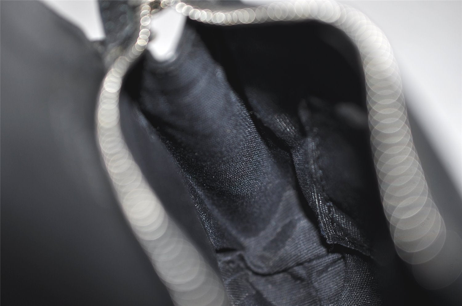 Authentic JIMMY CHOO Stella Star Studs Leather Shoulder Pouch Purse Black 5038K