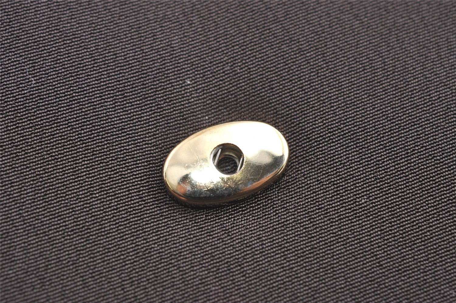 Authentic GUCCI Vintage Chain Shoulder Hand Bag Purse Nylon Leather Brown 5039I