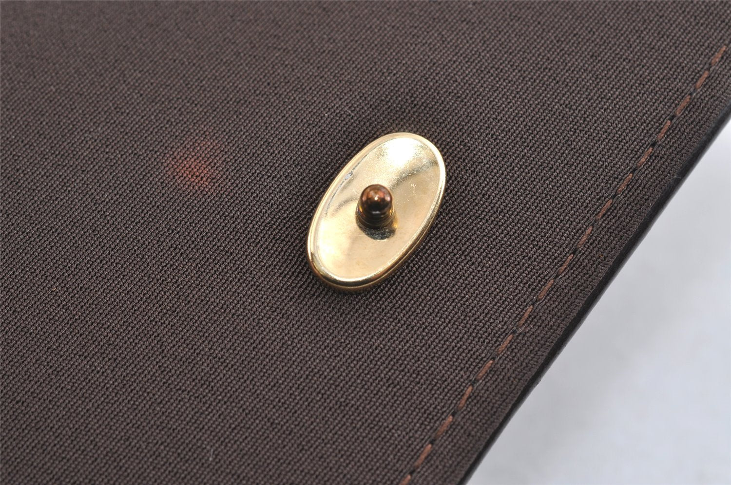 Authentic GUCCI Vintage Chain Shoulder Hand Bag Purse Nylon Leather Brown 5039I