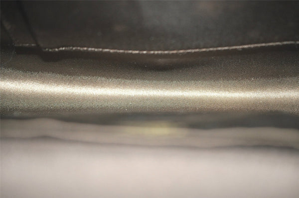 Authentic GUCCI Vintage Chain Shoulder Hand Bag Purse Nylon Leather Brown 5039I