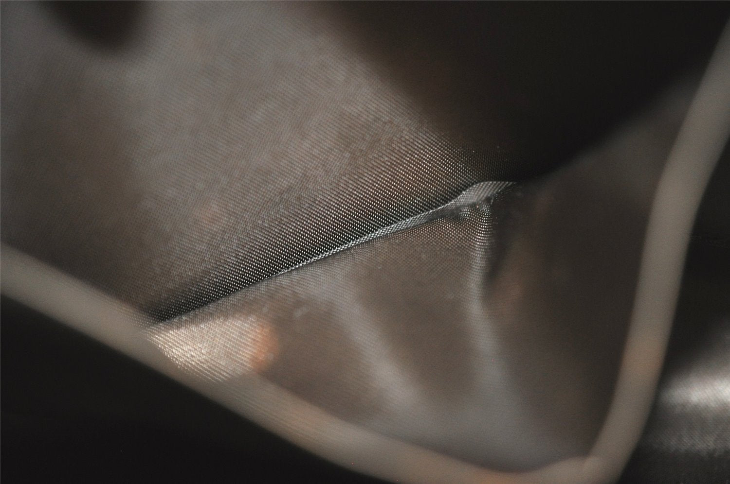 Authentic GUCCI Vintage Chain Shoulder Hand Bag Purse Nylon Leather Brown 5039I