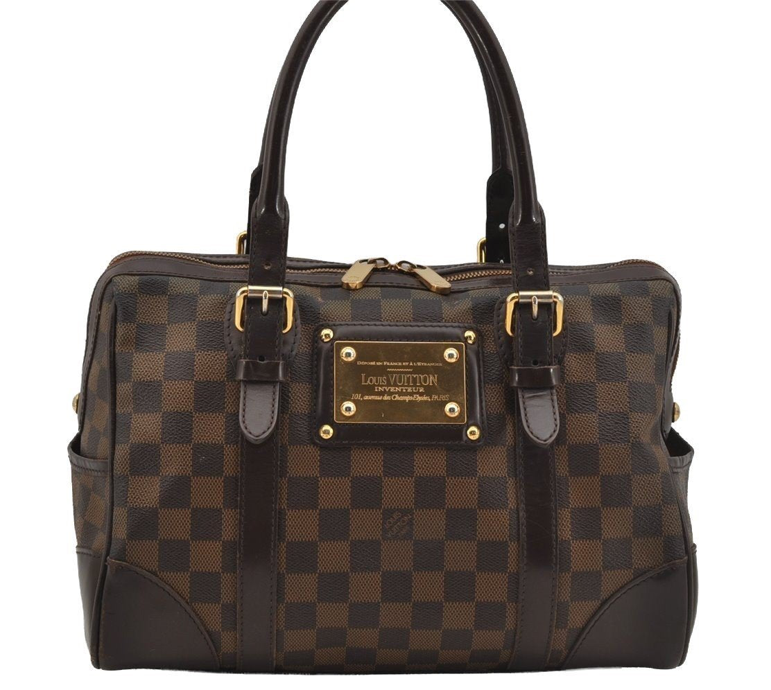 Authentic Louis Vuitton Damier Berkeley Hand Boston Bag Purse N52000 LV 5039J