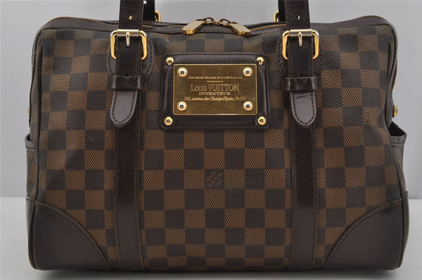 Authentic Louis Vuitton Damier Berkeley Hand Boston Bag Purse N52000 LV 5039J