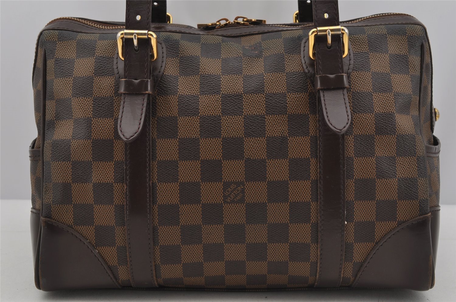 Authentic Louis Vuitton Damier Berkeley Hand Boston Bag Purse N52000 LV 5039J