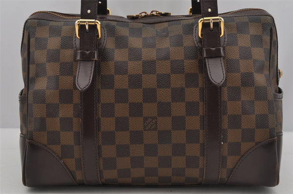 Authentic Louis Vuitton Damier Berkeley Hand Boston Bag Purse N52000 LV 5039J