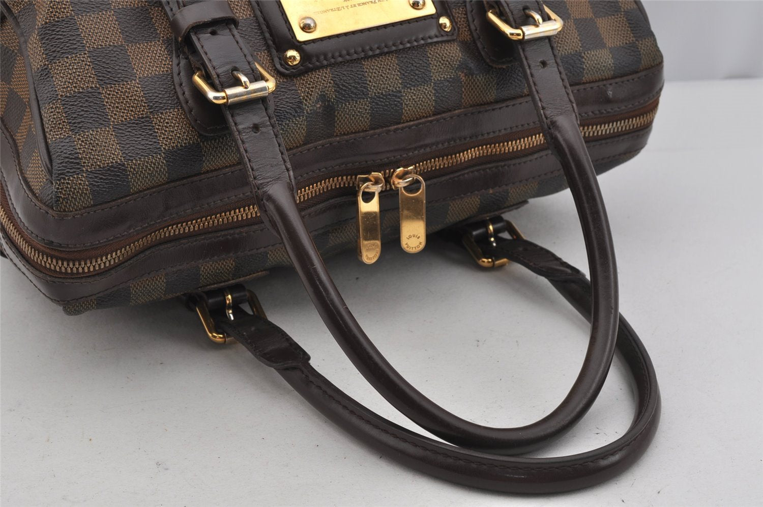 Authentic Louis Vuitton Damier Berkeley Hand Boston Bag Purse N52000 LV 5039J