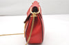 Authentic Chloe Drew Leather Chain Shoulder Cross Body Bag Purse Red 5039K