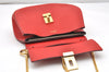 Authentic Chloe Drew Leather Chain Shoulder Cross Body Bag Purse Red 5039K