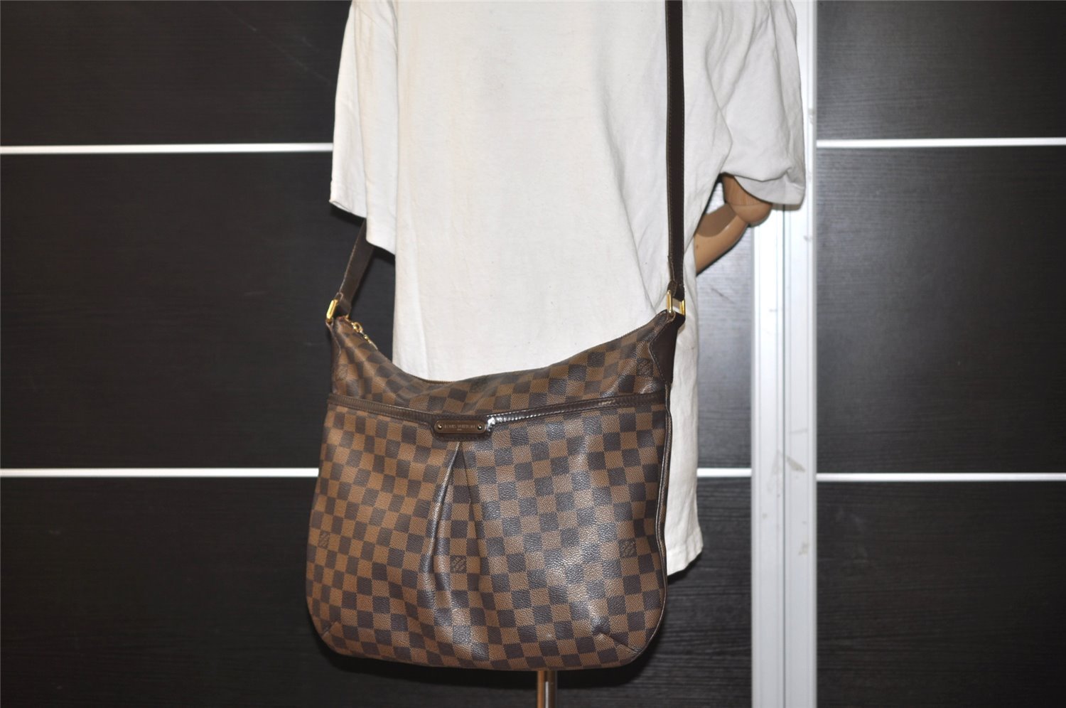 Authentic Louis Vuitton Damier Bloomsbury GM Shoulder Cross Bag N42250 LV 5042J