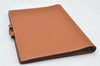 Authentic HERMES Agenda Globe Trotter Notebook Cover Leather Brown 5042K