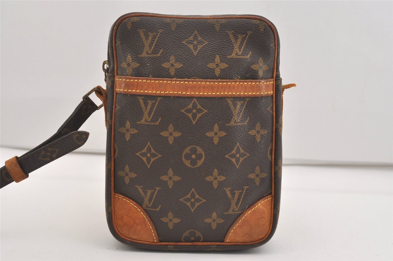 Authentic Louis Vuitton Monogram Danube Shoulder Crossbody Bag M45266 Junk 5043J