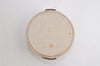 Authentic HERMES Vintage Accessory Box Case Canvas Leather White 5043K