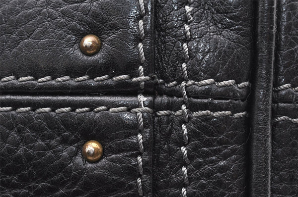Authentic Chloe Vintage Paddington Leather Shoulder Hand Bag Black 5045I