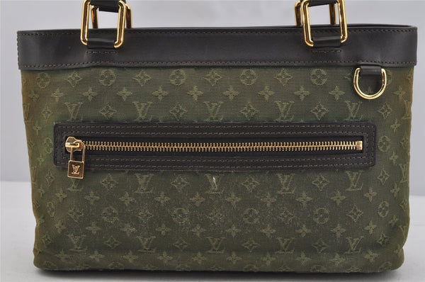 Auth Louis Vuitton Monogram Mini Lucille PM Hand Bag Green Khaki M92682 LV 5045J