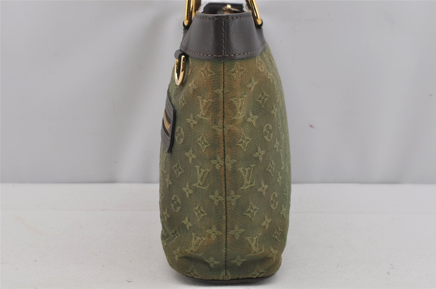 Auth Louis Vuitton Monogram Mini Lucille PM Hand Bag Green Khaki M92682 LV 5045J