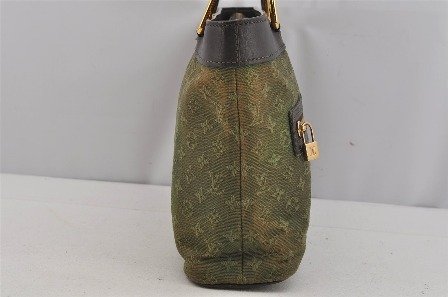Auth Louis Vuitton Monogram Mini Lucille PM Hand Bag Green Khaki M92682 LV 5045J