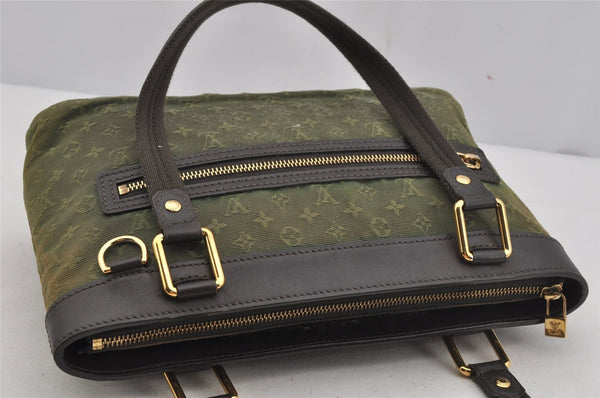 Auth Louis Vuitton Monogram Mini Lucille PM Hand Bag Green Khaki M92682 LV 5045J