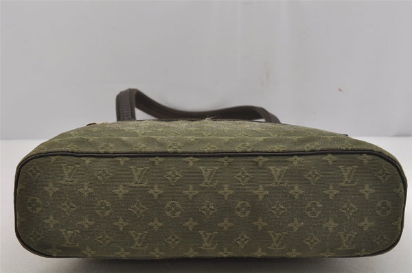 Auth Louis Vuitton Monogram Mini Lucille PM Hand Bag Green Khaki M92682 LV 5045J
