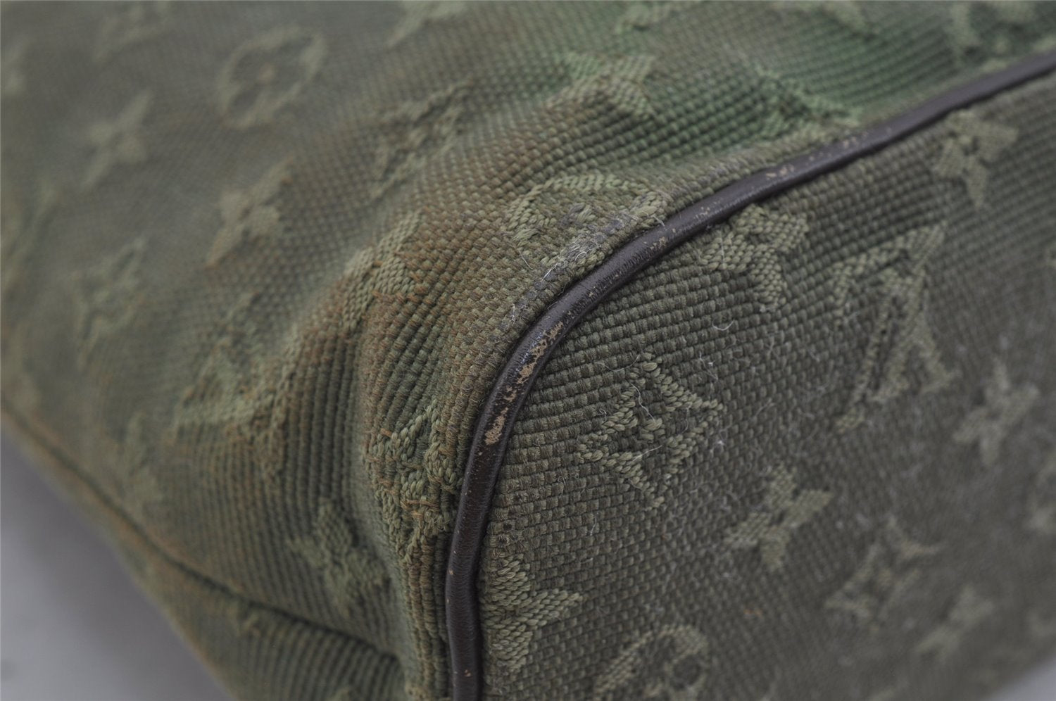 Auth Louis Vuitton Monogram Mini Lucille PM Hand Bag Green Khaki M92682 LV 5045J