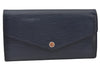 Authentic Louis Vuitton Epi Portefeuille Sarah Long Wallet Navy M605825 LV 5046K