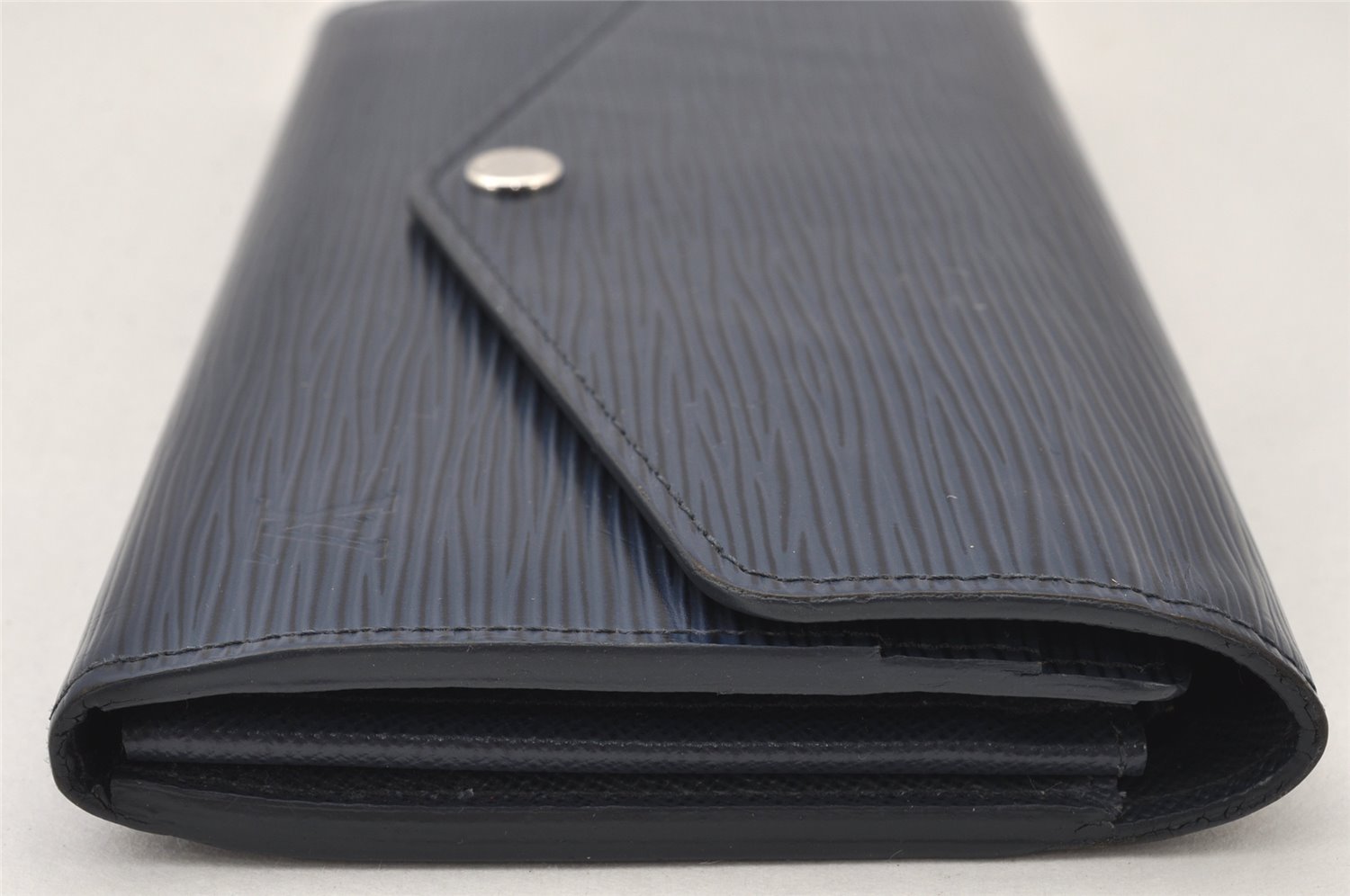 Authentic Louis Vuitton Epi Portefeuille Sarah Long Wallet Navy M605825 LV 5046K