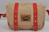 Auth Louis Vuitton Antigua Buzas PM Shoulder Cross Bag Beige Red M40041 LV 5047J