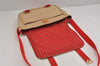 Auth Louis Vuitton Antigua Buzas PM Shoulder Cross Bag Beige Red M40041 LV 5047J