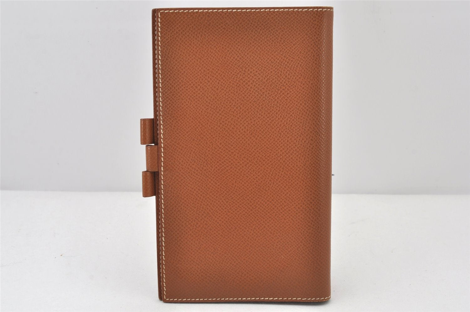 Authentic HERMES Vision II Simple Agenda Cover Day Planner Leather Brown 5047K