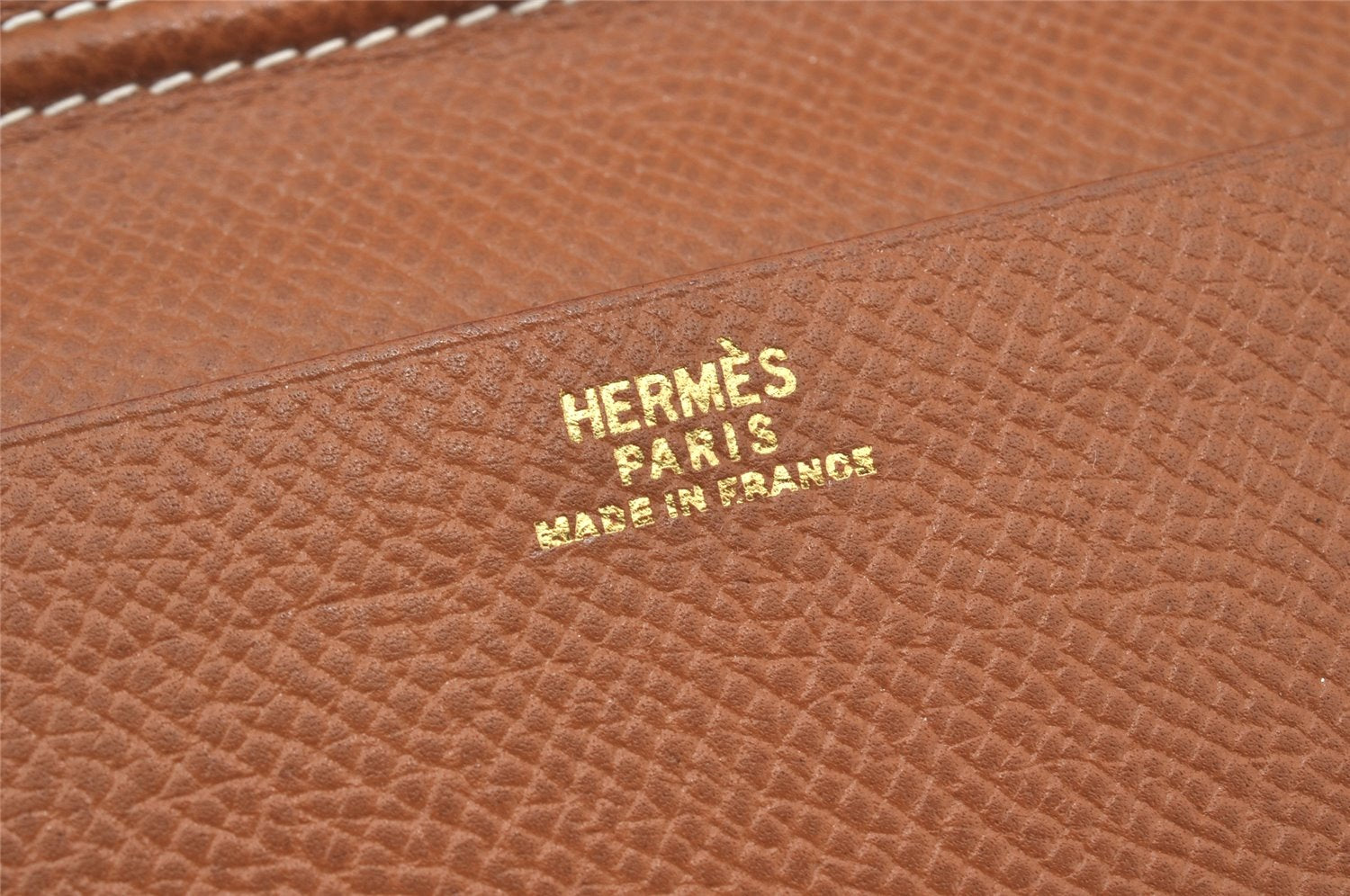 Authentic HERMES Vision II Simple Agenda Cover Day Planner Leather Brown 5047K