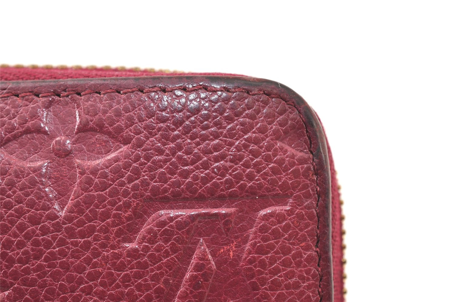 Authentic Louis Vuitton Monogram Empreinte Zippy Wallet Purple M60549 LV 5049K