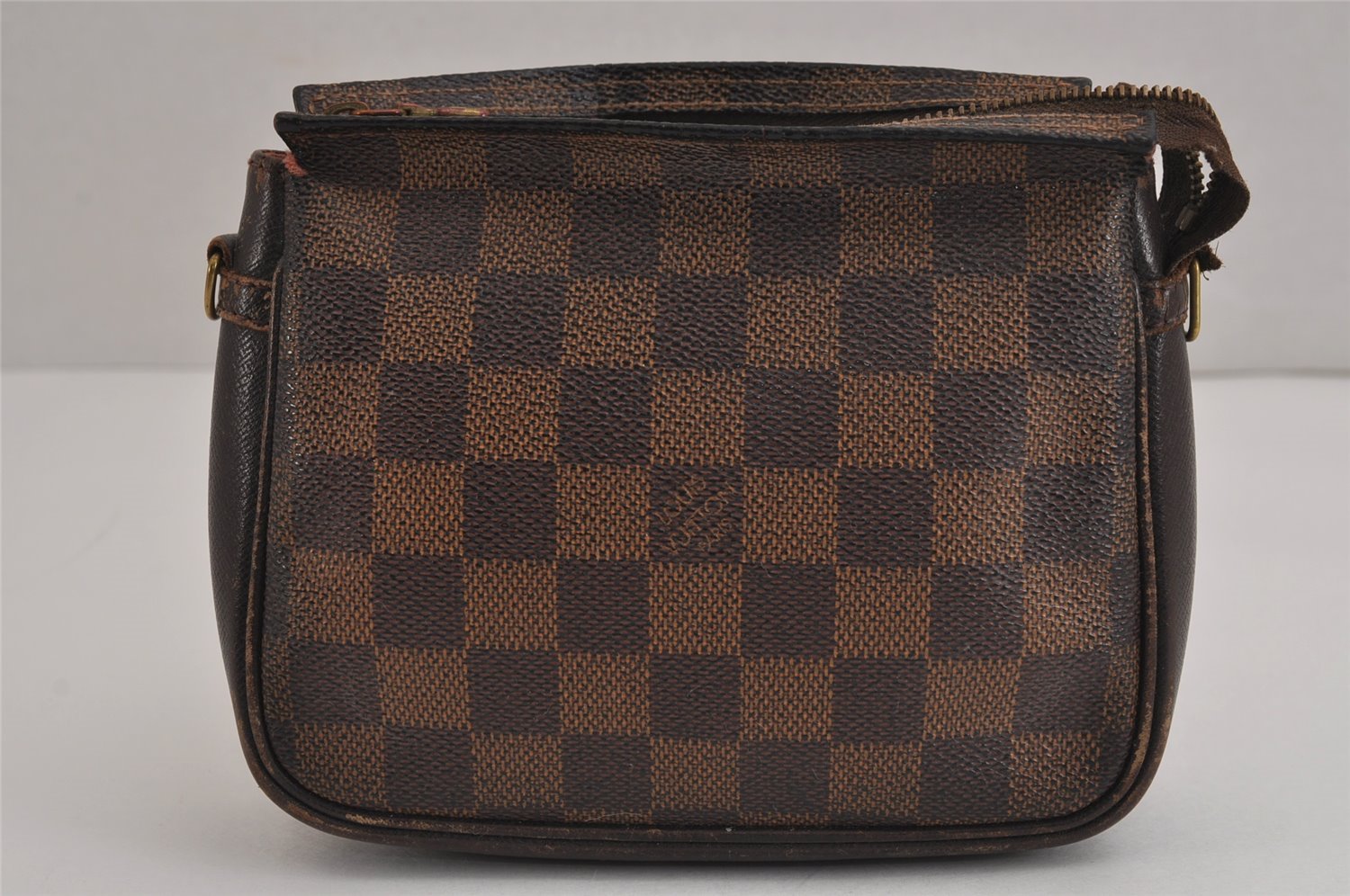 Authentic Louis Vuitton Damier Trousse Makeup Hand Bag Pouch N51982 Junk 5050J