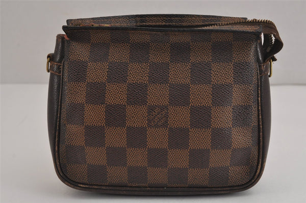 Authentic Louis Vuitton Damier Trousse Makeup Hand Bag Pouch N51982 Junk 5050J
