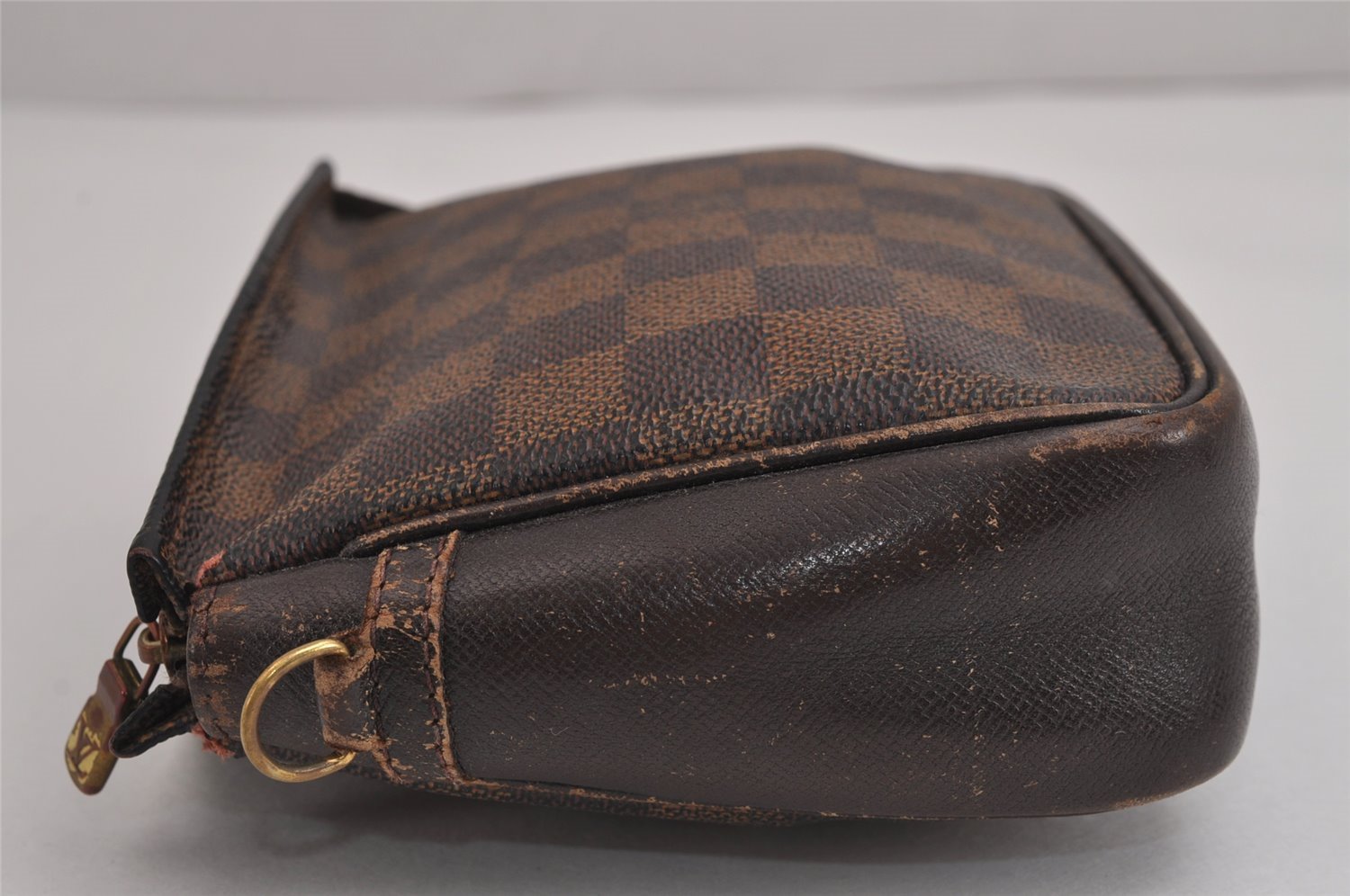 Authentic Louis Vuitton Damier Trousse Makeup Hand Bag Pouch N51982 Junk 5050J