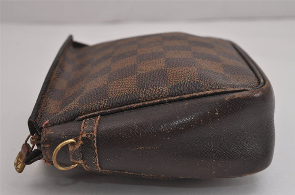 Authentic Louis Vuitton Damier Trousse Makeup Hand Bag Pouch N51982 Junk 5050J