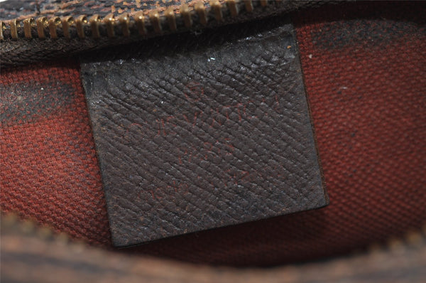 Authentic Louis Vuitton Damier Trousse Makeup Hand Bag Pouch N51982 Junk 5050J