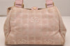 Authentic CHANEL New Travel Line Shoulder Tote Bag Nylon Leather Pink 5052J