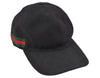 Authentic GUCCI Web Sherry Line Cap GG Canvas Leather Size L 200035 Black 5052K