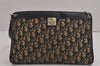 Authentic Christian Dior Trotter Shoulder Cross Bag Canvas Leather Blue 5053J