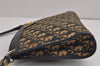 Authentic Christian Dior Trotter Shoulder Cross Bag Canvas Leather Blue 5053J