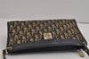 Authentic Christian Dior Trotter Shoulder Cross Bag Canvas Leather Blue 5053J