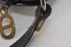 Authentic Christian Dior Trotter Shoulder Cross Bag Canvas Leather Blue 5053J
