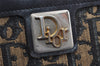 Authentic Christian Dior Trotter Shoulder Cross Bag Canvas Leather Blue 5053J