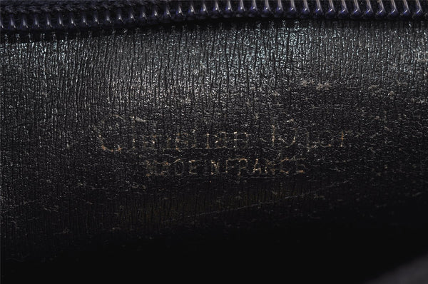 Authentic Christian Dior Trotter Shoulder Cross Bag Canvas Leather Blue 5053J