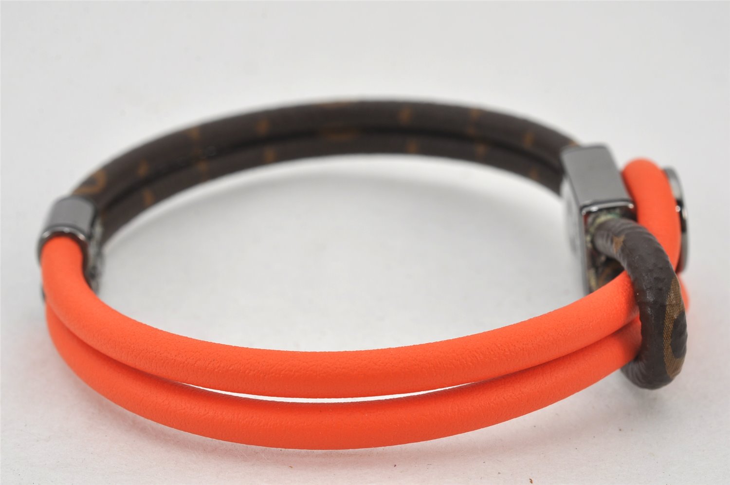 Authentic Louis Vuitton Monogram Bracelet Loop It Orange M8091 LV 5053K