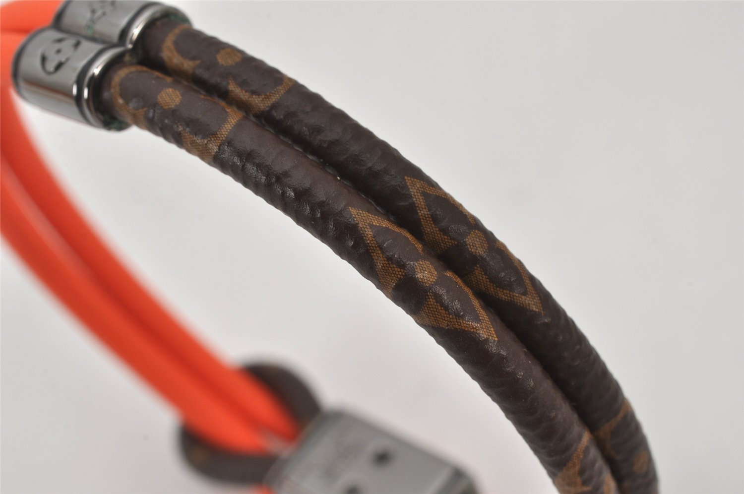 Authentic Louis Vuitton Monogram Bracelet Loop It Orange M8091 LV 5053K