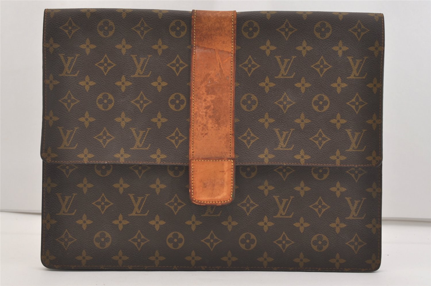 Authentic Louis Vuitton Monogram Poche Diplomat Homme Documents Case LV 5054J