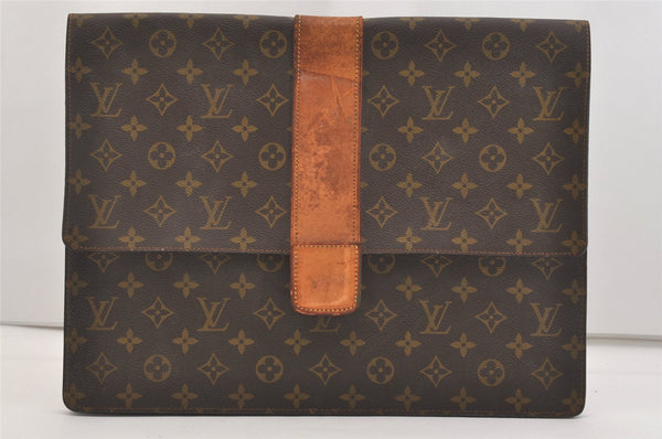 Authentic Louis Vuitton Monogram Poche Diplomat Homme Documents Case LV 5054J