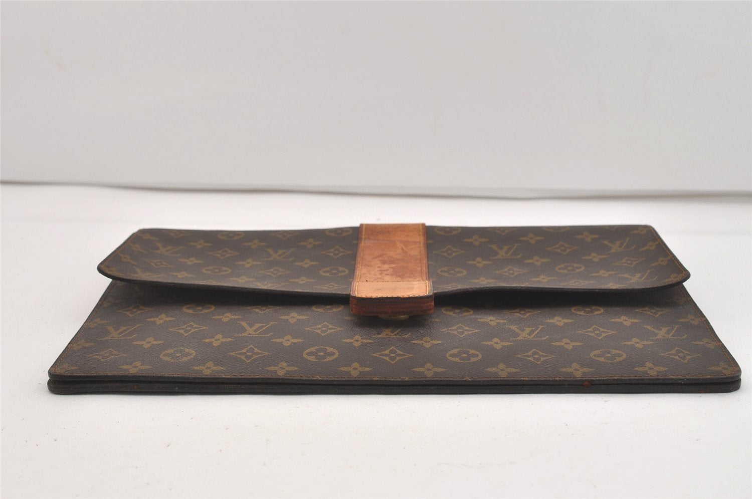 Authentic Louis Vuitton Monogram Poche Diplomat Homme Documents Case LV 5054J