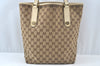 Authentic GUCCI Shoulder Tote Bag GG Canvas Leather 153009 Brown 5055J